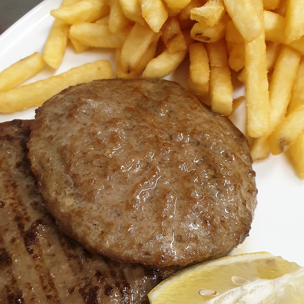 hamburger e patatine fritte